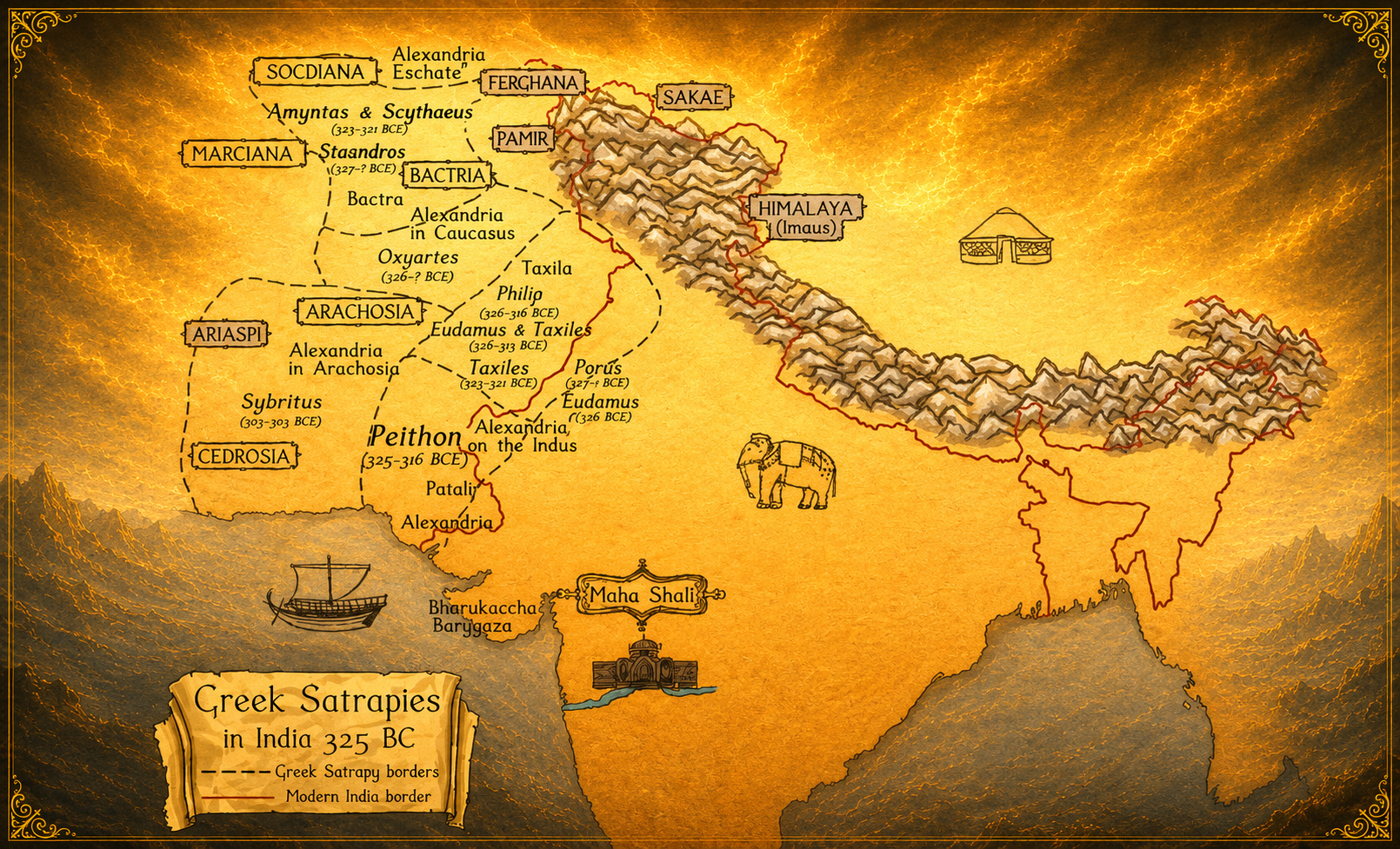 Greek Satrapoes in India 325 BC